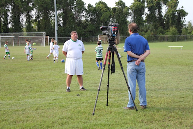 Jimmy McDonald takes an interview