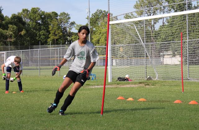 U13 Girls Keeper put through her paces