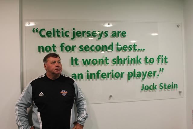 Jimmy McDonald in the tunnel at Celtic Park